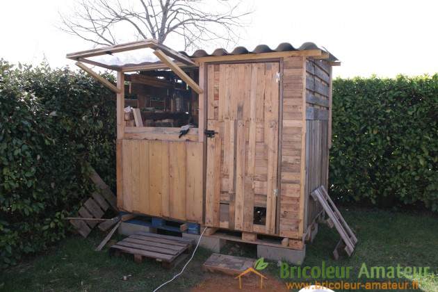 Construction d’un cabanon / atelier en palettes